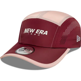 Cap kaareva 5 panel red adjustable strap Runner New Era
