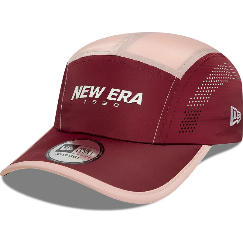 cap-kaareva-5-panel-red-adjustable-strap-runner-new-era