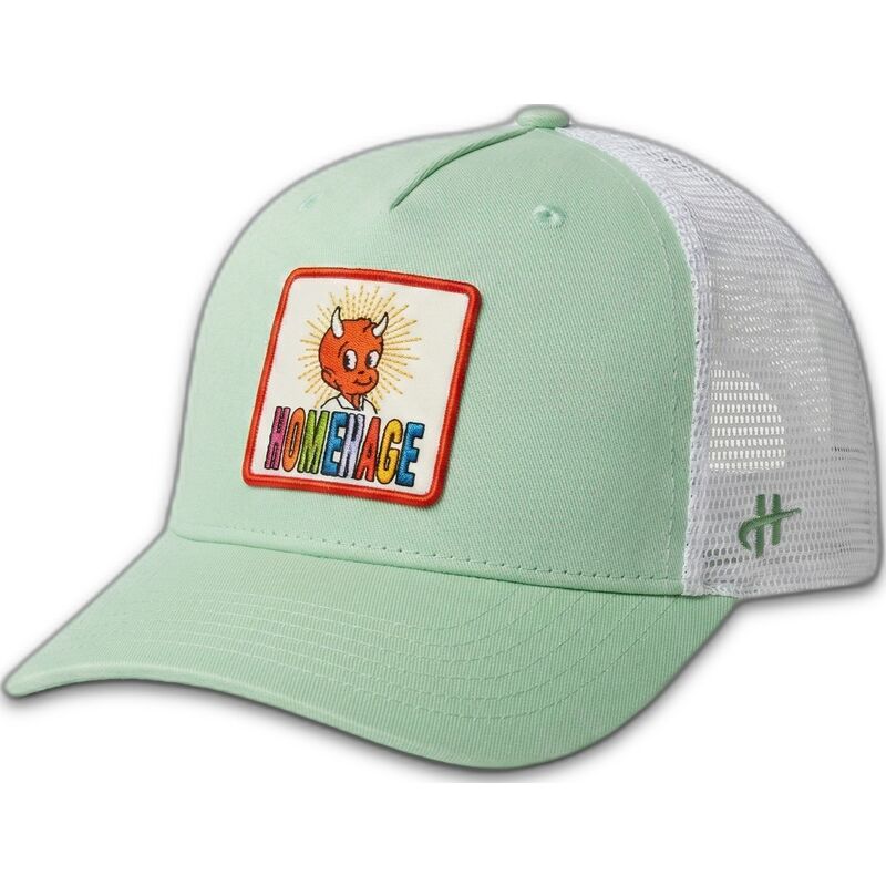 lippikset-kaareva-rekka-vihrea-snapback-the-trucker-childhood-fun-the-homenage