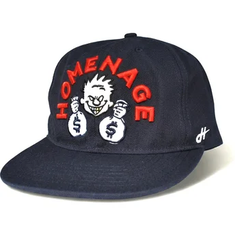 Homenage Flat Brim Money Music Shapes Identity The Snap Navy Blue Snapback Cap