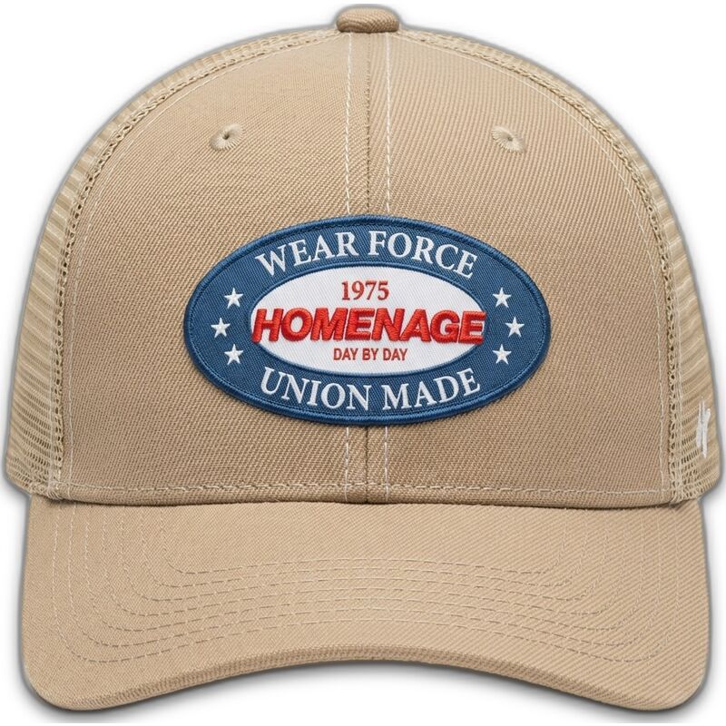 lippikset-kaareva-rekka-beige-snapback-the-trucker-union-workwear-the-homenage