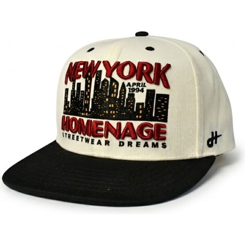 homenage-flat-brim-nysky-skylines-the-snap-beige-and-black-snapback-cap