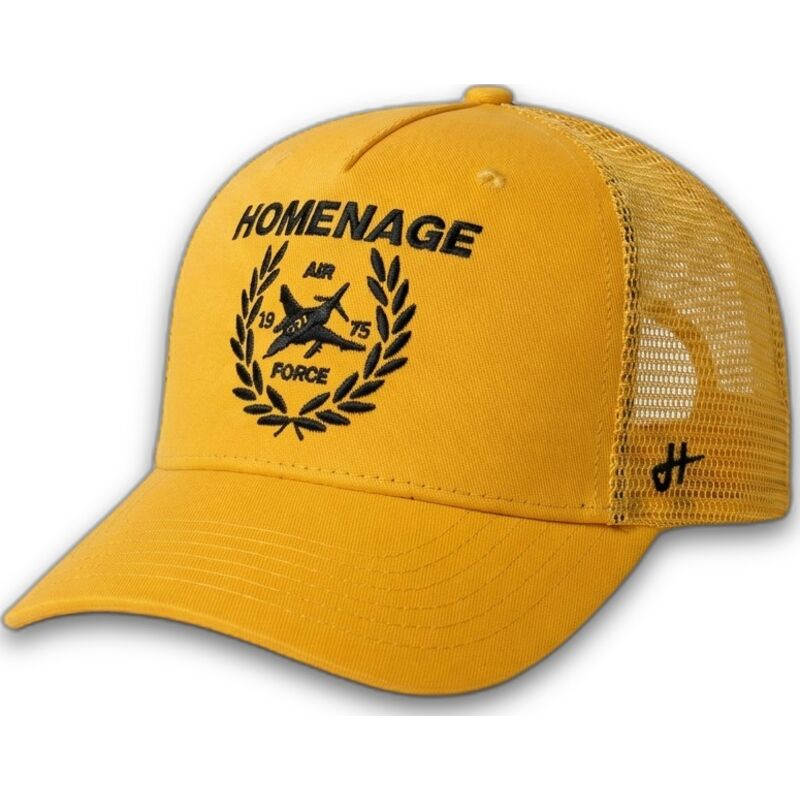 lippikset-kaareva-rekka-keltainen-snapback-the-trucker-jet-military-surplus-the-homenage lippikset-kaareva-rekka-keltainen-snapback-the-trucker-jet-military-surplus-the-homenage
