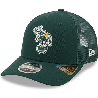 Cap kaareva green snapback 9SEVENTY Stretch Snap Evergreen Oakland Athletics MLB New Era