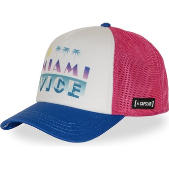 Lippikset kaareva rekka monivärinen snapback rosa MIA1 COPB Miami Vice Capslab