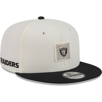 Cap litteä beige snapback 9FIFTY Training Pack 2026 Las Vegas Raiders NFL New Era