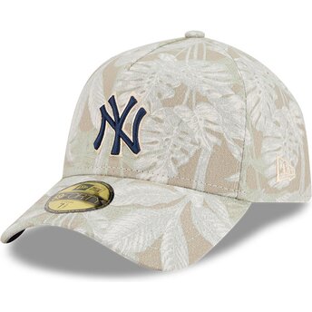 Cap kaareva beige ajustada 59FORTY A Frame Leafy Palm New York Yankees MLB New Era