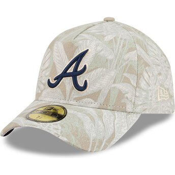 Cap kaareva beige ajustada 59FORTY A Frame Leafy Palm Atlanta Braves MLB New Era