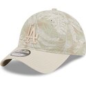 lippikset-kaareva-beige-saadettava-nauha-9twenty-leafy-palm-los-angeles-dodgers-mlb-new-era