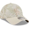 lippikset-kaareva-beige-saadettava-nauha-9twenty-leafy-palm-los-angeles-dodgers-mlb-new-era