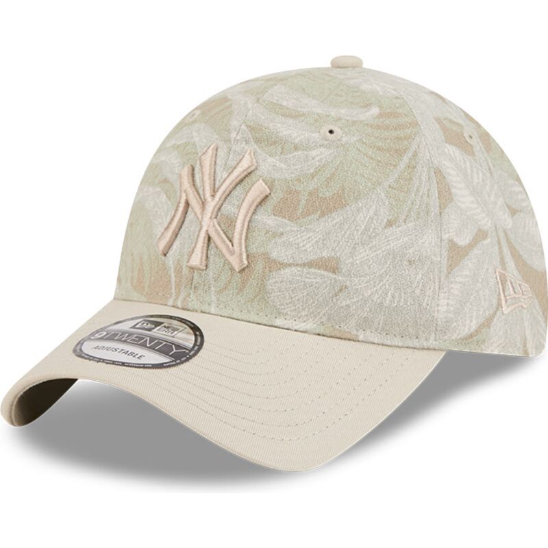 lippikset-kaareva-beige-saadettava-nauha-9twenty-leafy-palm-new-york-yankees-mlb-new-era