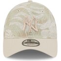 lippikset-kaareva-beige-saadettava-nauha-9twenty-leafy-palm-new-york-yankees-mlb-new-era