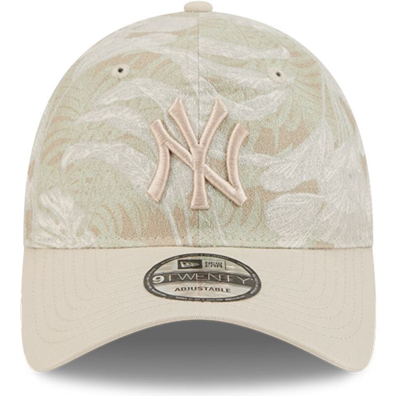 lippikset-kaareva-beige-saadettava-nauha-9twenty-leafy-palm-new-york-yankees-mlb-new-era