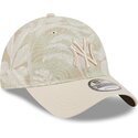 lippikset-kaareva-beige-saadettava-nauha-9twenty-leafy-palm-new-york-yankees-mlb-new-era