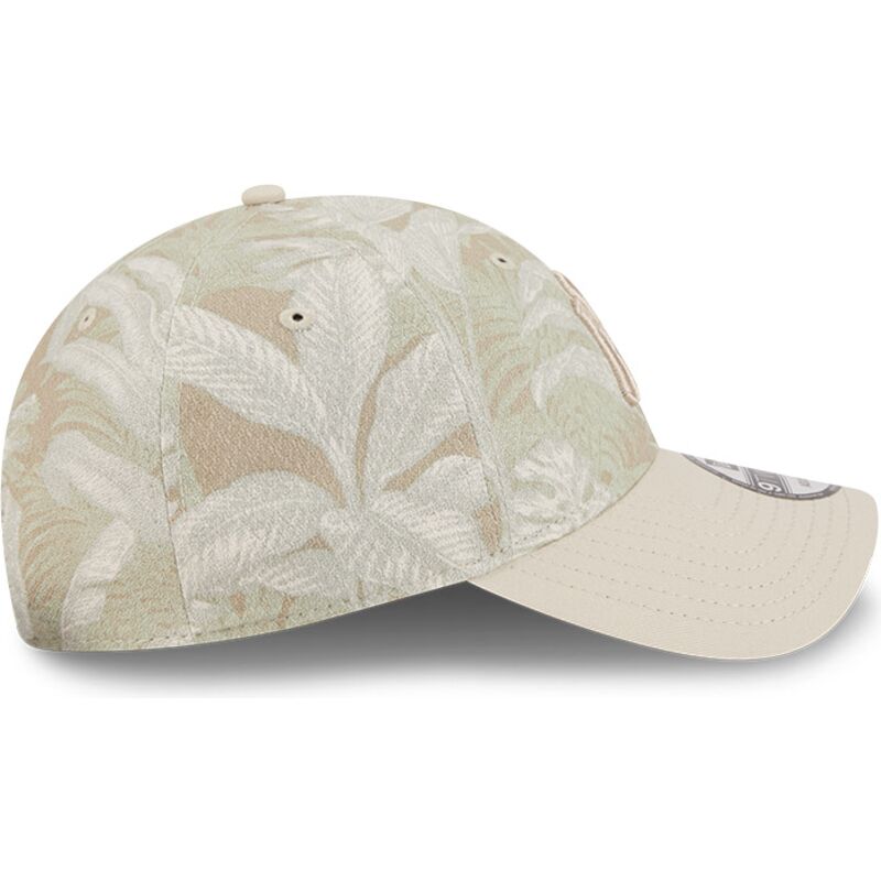 lippikset-kaareva-beige-saadettava-nauha-9twenty-leafy-palm-new-york-yankees-mlb-new-era