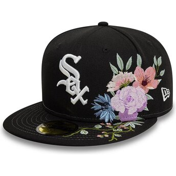 Cap litteä black ajustada 59FIFTY Floral Chicago White Sox MLB New Era