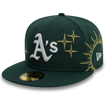 Cap litteä green ajustada 59FIFTY Zodiac Oakland Athletics MLB New Era