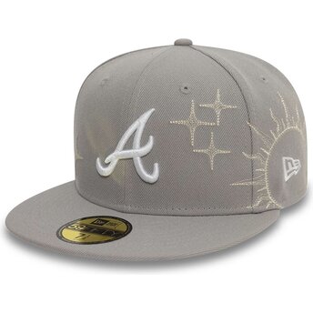 Cap litteä gray ajustada 59FIFTY Zodiac Atlanta Braves MLB New Era