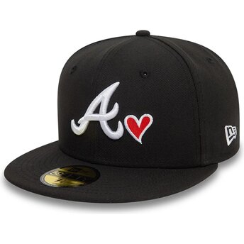 Cap litteä black ajustada 59FIFTY Heart Icon Atlanta Braves MLB New Era