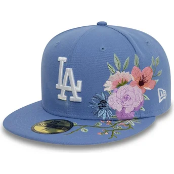 Cap litteä blue ajustada 59FIFTY Floral Los Angeles Dodgers MLB New Era