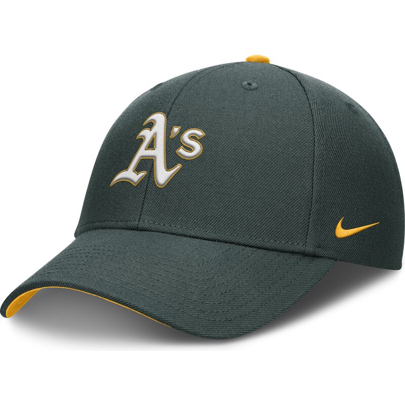 cap-kaareva-green-adjustable-strap-lapsille-dri-fit-club-structured-oakland-athletics-mlb-nike