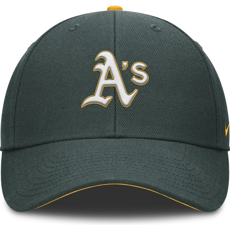 cap-kaareva-green-adjustable-strap-lapsille-dri-fit-club-structured-oakland-athletics-mlb-nike