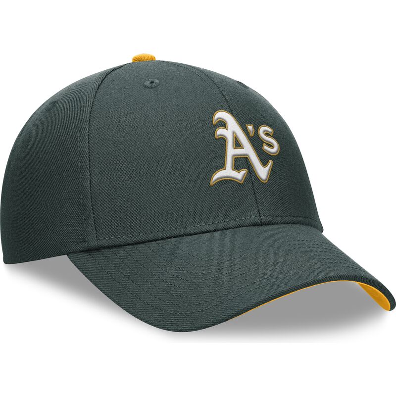 cap-kaareva-green-adjustable-strap-lapsille-dri-fit-club-structured-oakland-athletics-mlb-nike