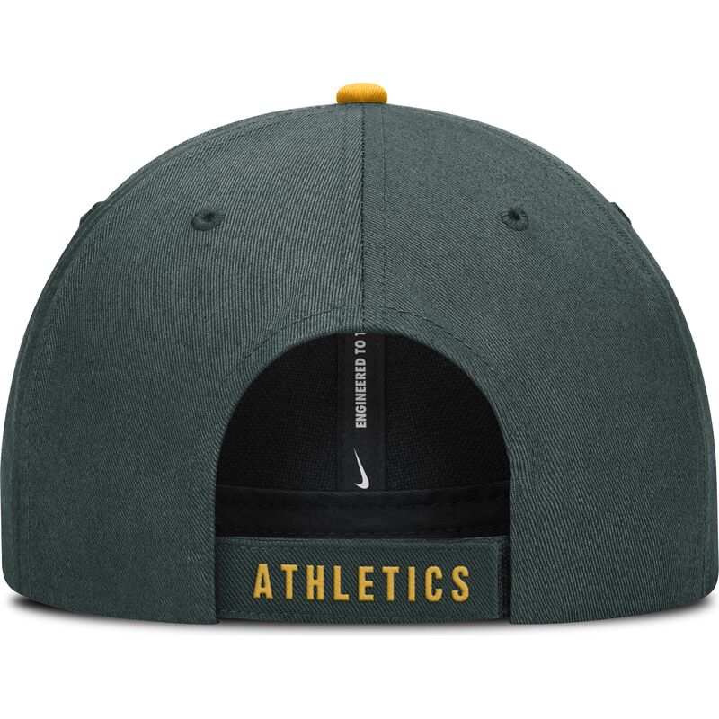 cap-kaareva-green-adjustable-strap-lapsille-dri-fit-club-structured-oakland-athletics-mlb-nike