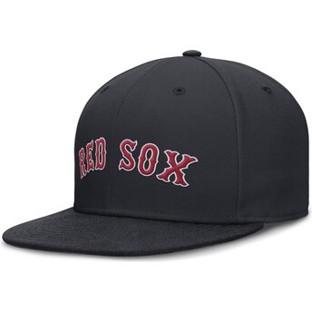 Cap litteä navy blue ajustada Dri-Fit True Structured Round Bill Boston Red Sox MLB Nike