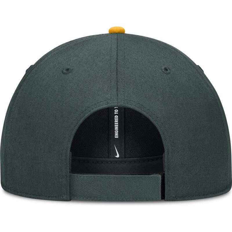 lippikset-kaareva-vihrea-saadettava-nauha-dri-fit-club-structured-oakland-athletics-mlb-nike