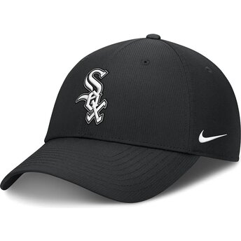 Lippikset kaareva musta säädettävä nauha Club Structured UV Poly Ripstop Chicago White Sox MLB Nike