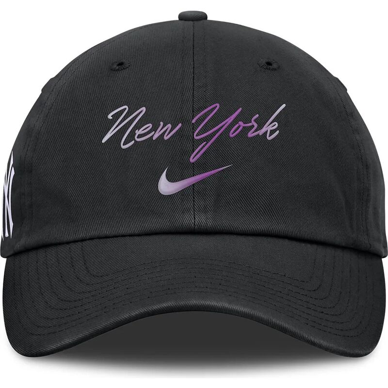 cap-kaareva-black-adjustable-strap-mothers-day-club-unstructured-organic-cotton-new-york-yankees-mlb-nike