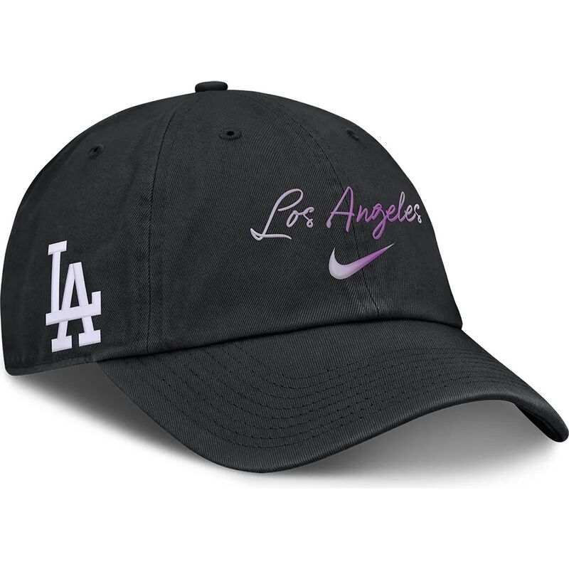 lippikset-kaareva-musta-saadettava-nauha-mothers-day-club-unstructured-organic-cotton-los-angeles-dodgers-mlb-nike