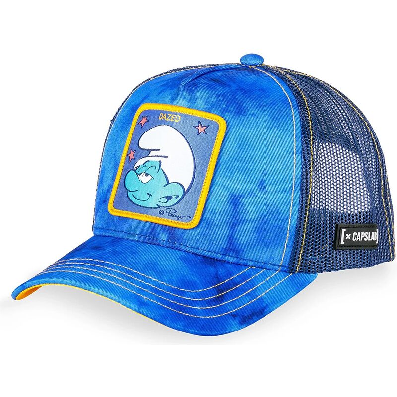 lippikset-kaareva-rekka-sininen-snapback-dazed-smu-cham-smurffit-capslab