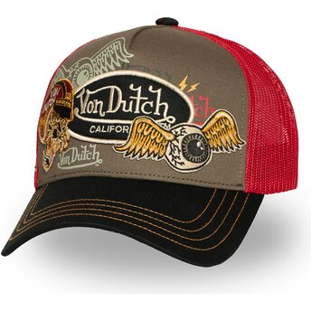 Lippikset kaareva rekka monivärinen snapback PATCHES09 Von Dutch