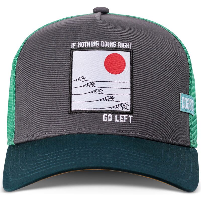 lippikset-kaareva-rekka-vihrea-snapback-go-left-hft-coastal
