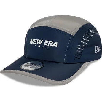 Lippikset kaareva 5-paneeli laivastonsininen säädettävä nauha Runner Colour Block New Era