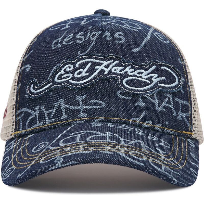 lippikset-kaareva-rekka-laivastonsininen-snapback-don-denim-ed-hardy