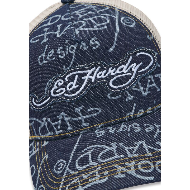 lippikset-kaareva-rekka-laivastonsininen-snapback-don-denim-ed-hardy