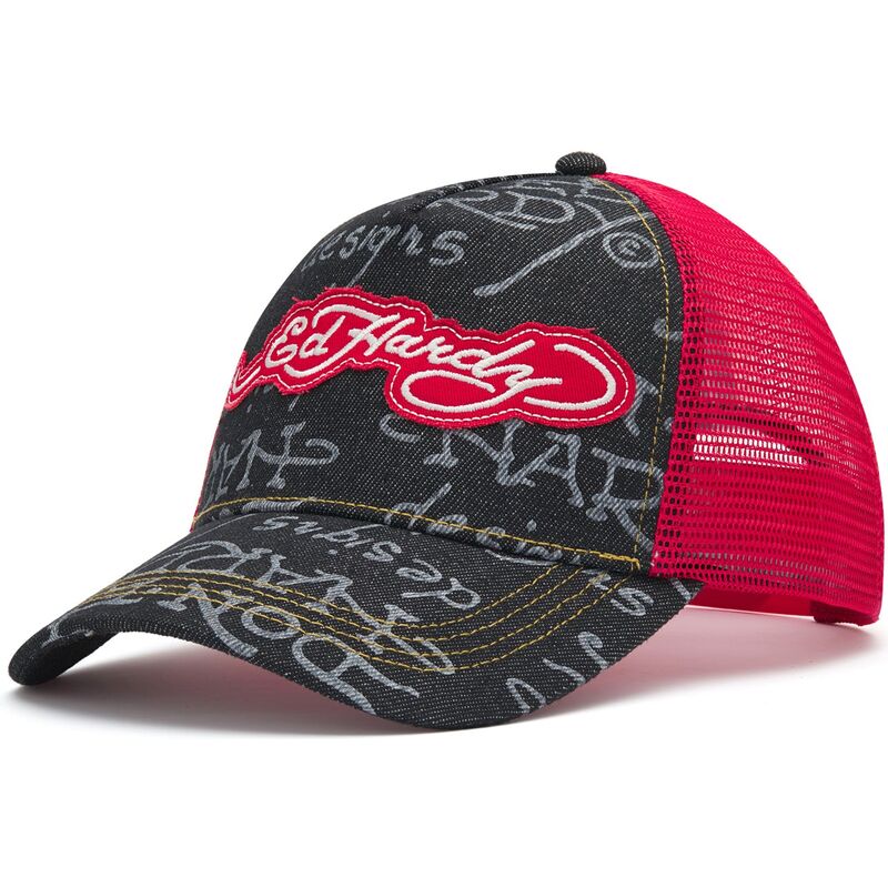 lippikset-kaareva-rekka-musta-snapback-don-denim-ed-hardy