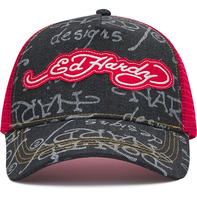 lippikset-kaareva-rekka-musta-snapback-don-denim-ed-hardy