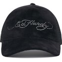 lippikset-kaareva-rekka-musta-snapback-core-silver-diamante-velour-ed-hardy