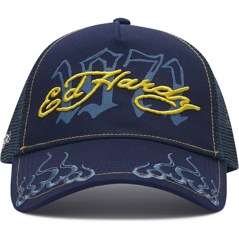 lippikset-kaareva-rekka-laivastonsininen-snapback-1971-ed-hardy