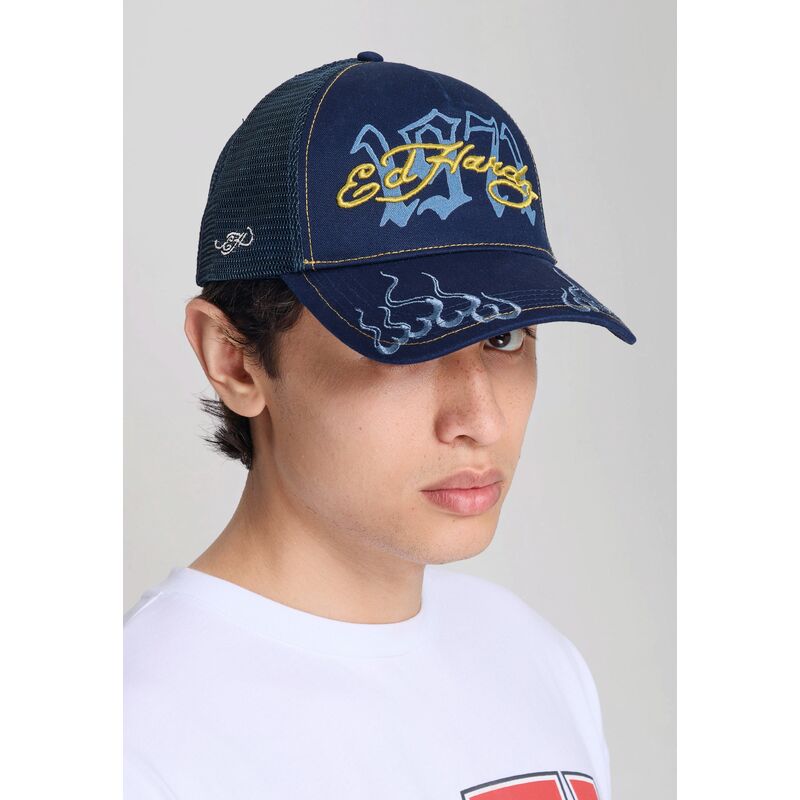 lippikset-kaareva-rekka-laivastonsininen-snapback-1971-ed-hardy