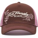 lippikset-kaareva-rekka-ruskea-snapback-rosa-skull-and-roses-ed-hardy