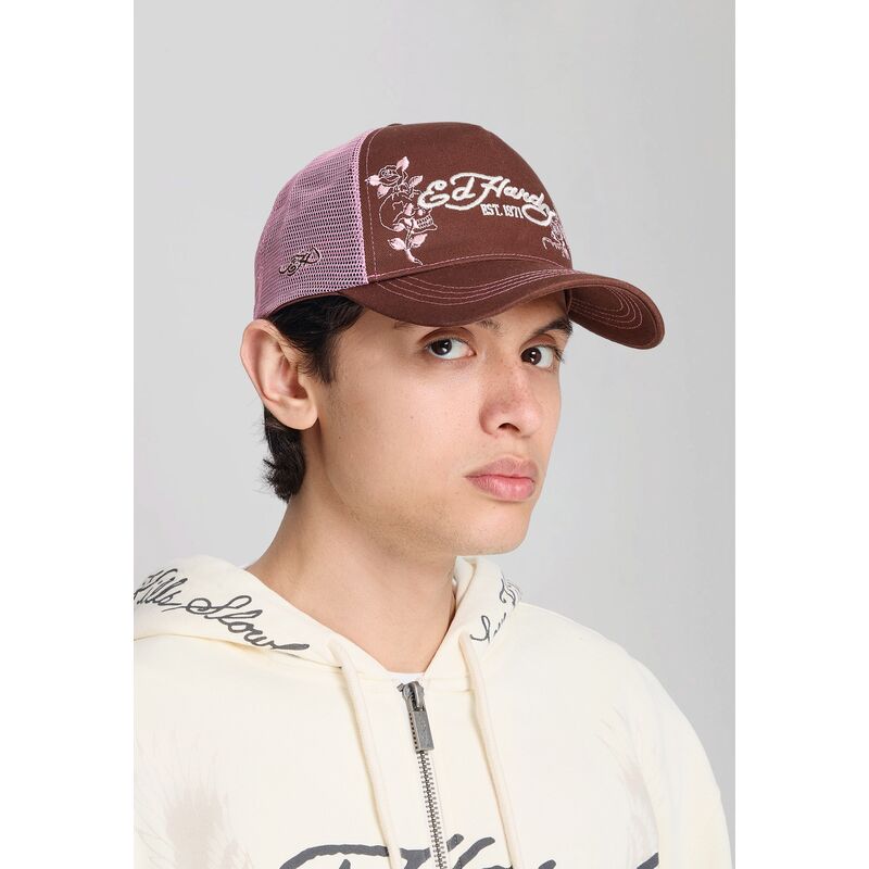 lippikset-kaareva-rekka-ruskea-snapback-rosa-skull-and-roses-ed-hardy lippikset-kaareva-rekka-ruskea-snapback-rosa-skull-and-roses-ed-hardy