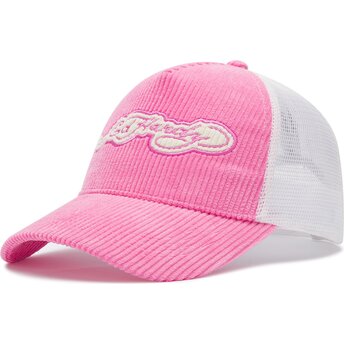 Lippikset kaareva rekka vaaleanpunainen snapback Embroidery Applique Cord Ed Hardy