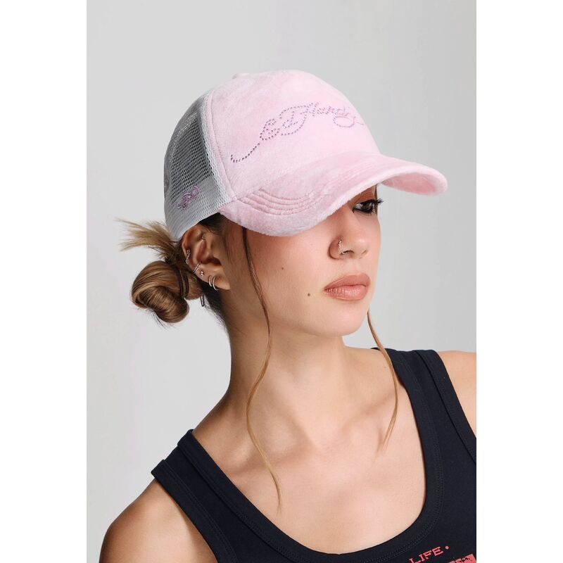 lippikset-kaareva-rekka-vaaleanpunainen-snapback-diamante-velour-ed-hardy