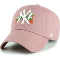lippikset-kaareva-vaaleanpunainen-saadettava-nauha-lapsille-clean-up-icon-alt-strawberry-new-york-yankees-mlb-47-brand