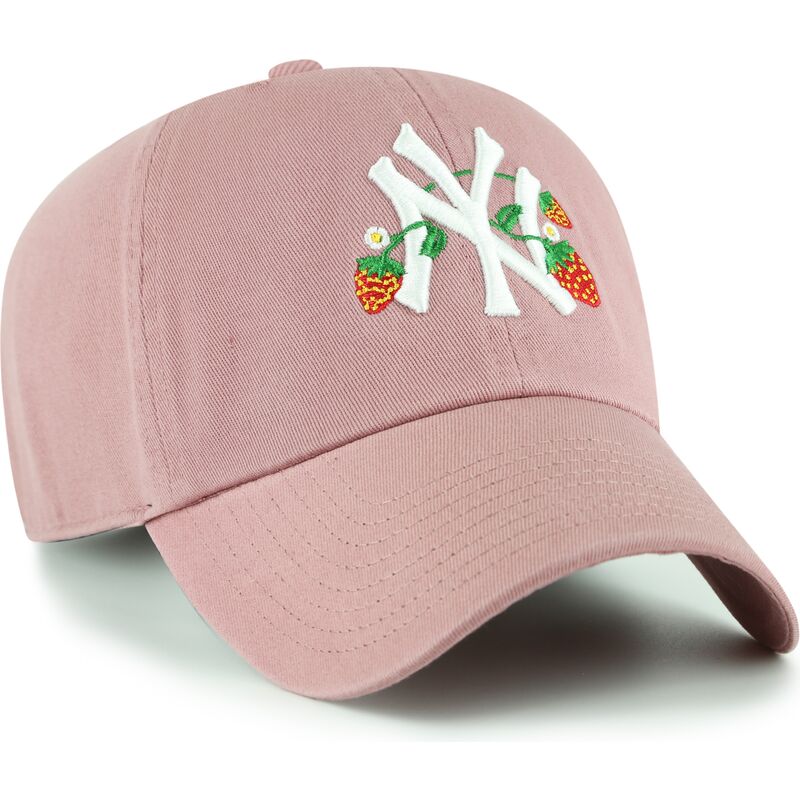 lippikset-kaareva-vaaleanpunainen-saadettava-nauha-lapsille-clean-up-icon-alt-strawberry-new-york-yankees-mlb-47-brand